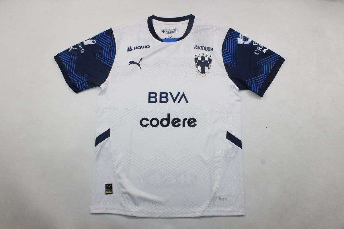 AAA Quality Monterrey 24/25 Away White Soccer Jersey